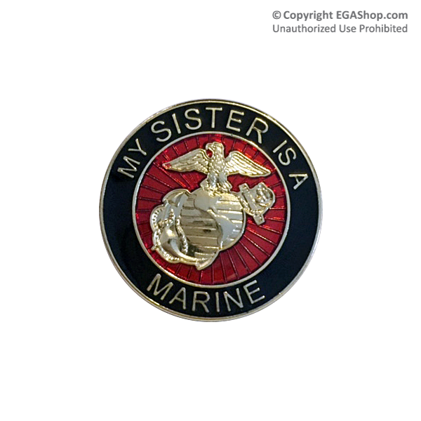 EGA Lapel Pin: My Sister is a Marine