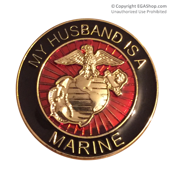 EGA Lapel Pin: My Husband is a Marine