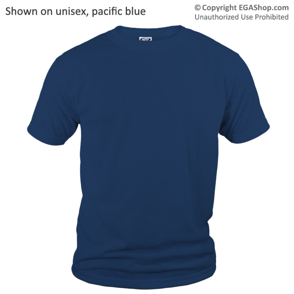 TShirt, Pacific Blue, Unisex, Large