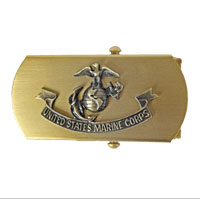 Belt Buckle: Marine Corps, bronze w/emblem