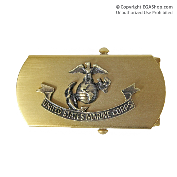 Belt Buckle: Marine Corps, bronze w/emblem