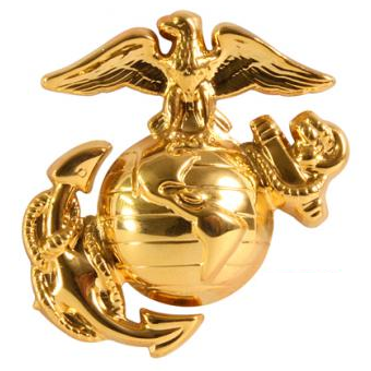USMC Globe & Anchor Insignia (gold, for Cover)