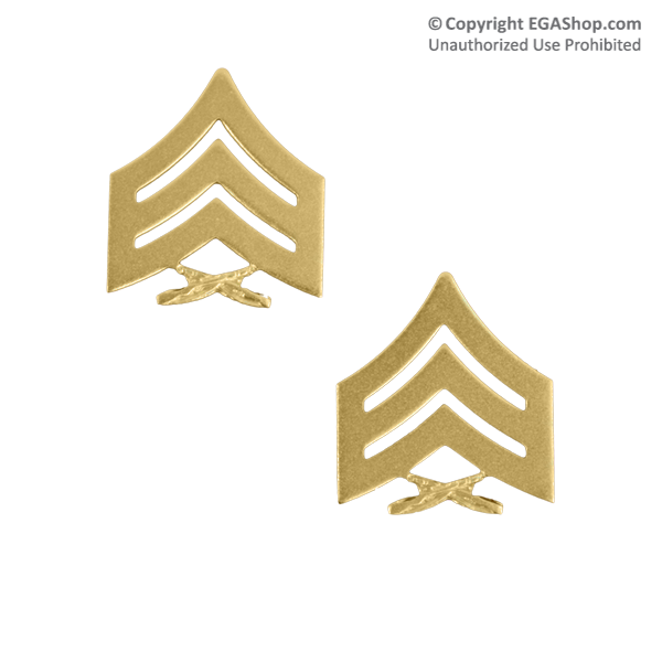 Chevron, Marine Corps: Sergeant (satin gold)