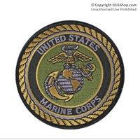 Patch: United States Marine, Olive Drab