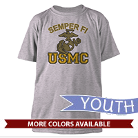 _T-Shirt (Youth): Semper Fi (EGA) USMC