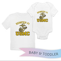 _T-Shirt/Onesie (Toddler/Baby): Semper Fi (EGA) USMC