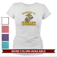 _T-Shirt (Ladies): Semper Fi (EGA) USMC
