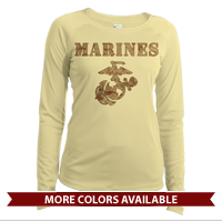 _Long Sleeve Shirt (Ladies, Solar): Marines Camo