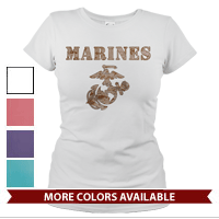 _T-Shirt (Ladies): Marines Camo