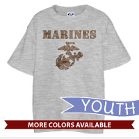 _T-Shirt (Youth): Marines Camo