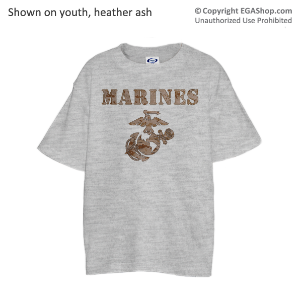 _T-Shirt (Youth): Marines Camo