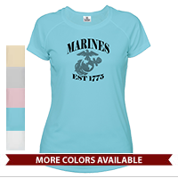 _T-Shirt (Ladies, Solar): Marines Est 1775