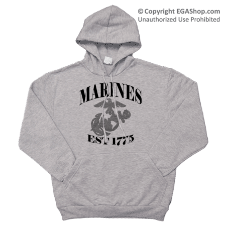 Hoodie: Marines Est 1775