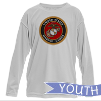 _Youth Solar Long Sleeve Shirt: Marine Corps Seal