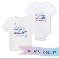 _T-Shirt/Onesie (Toddler/Baby): Land of the Free