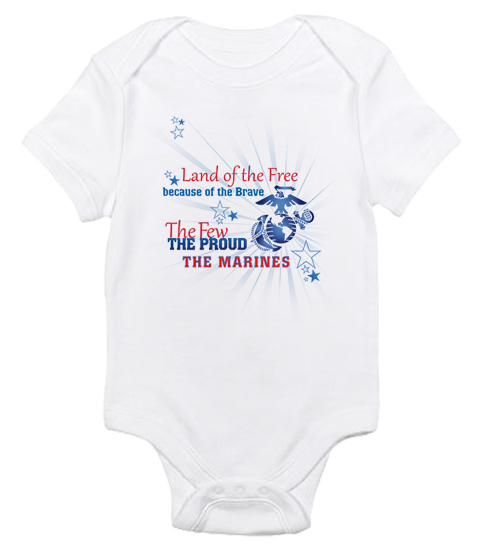 _T-Shirt/Onesie (Toddler/Baby): Land of the Free