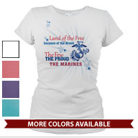 _T-Shirt (Ladies): Land of the Free