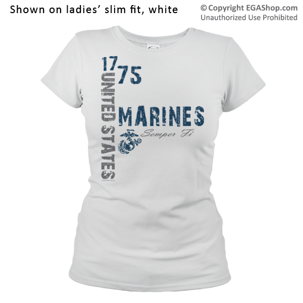 _T-Shirt (Ladies): 1775 US Marines