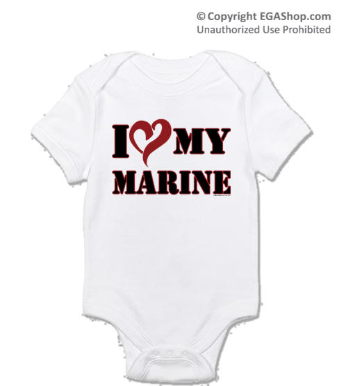 _T-Shirt/Onesie (Toddler/Baby): I (Heart) My Marine