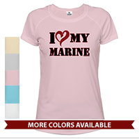 _T-Shirt (Ladies, Solar): I (Heart) My Marine