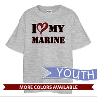 _T-Shirt (Youth): I (Heart) My Marine