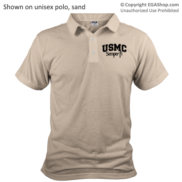 _Polo (Unisex): USMC Semper Fi