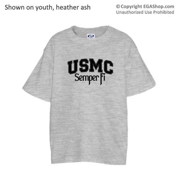 _T-Shirt (Youth): USMC Semper Fi