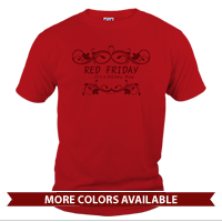 _T-Shirt (Unisex): Red Friday...It's a Military Thing (Swirls)