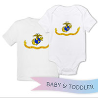 _T-Shirt/Onesie (Toddler/Baby): Likeness of the Marine Corps Flag