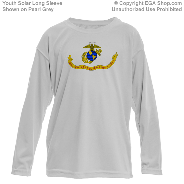 _Youth Solar Long Sleeve Shirt: Likeness of the Marine Corps Flag