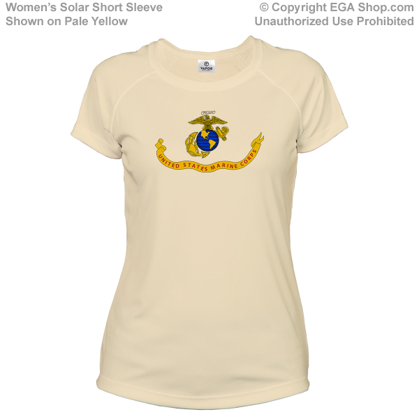 _T-Shirt (Ladies, Solar): Likeness of the Marine Corps Flag