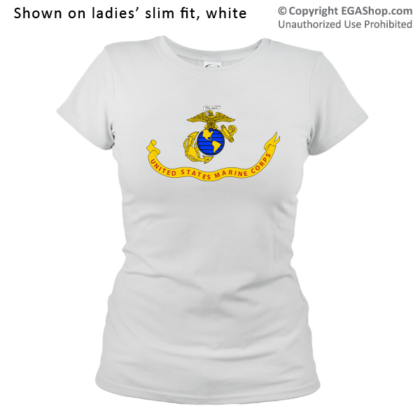 _T-Shirt (Ladies): Likeness of the Marine Corps Flag