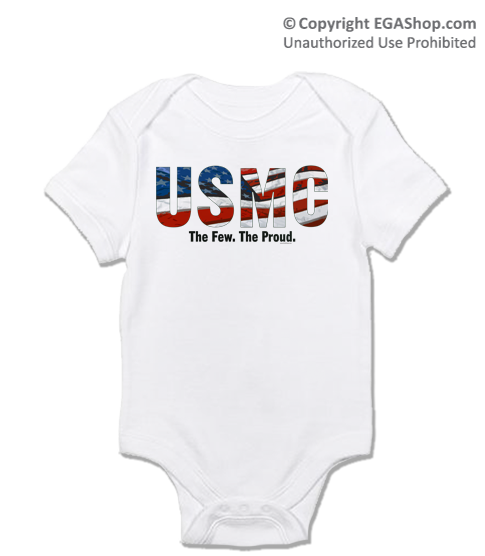 _T-Shirt/Onesie (Toddler/Baby): USMC Stars-N-Stripes