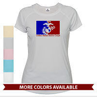 _T-Shirt (Ladies, Solar): Red/Blue EGA