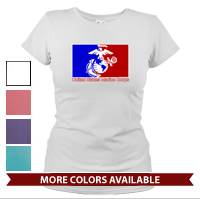_T-Shirt (Ladies): Red/Blue EGA