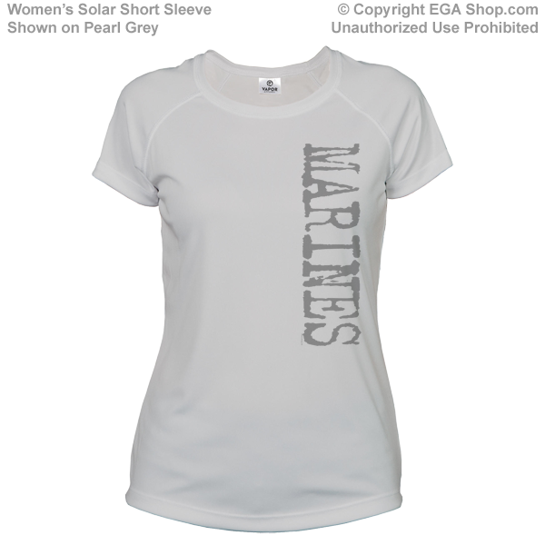 _T-Shirt (Ladies, Solar): Grunge Marines Sideways
