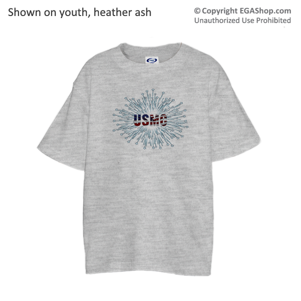 _T-Shirt (Youth): Fireworks USMC
