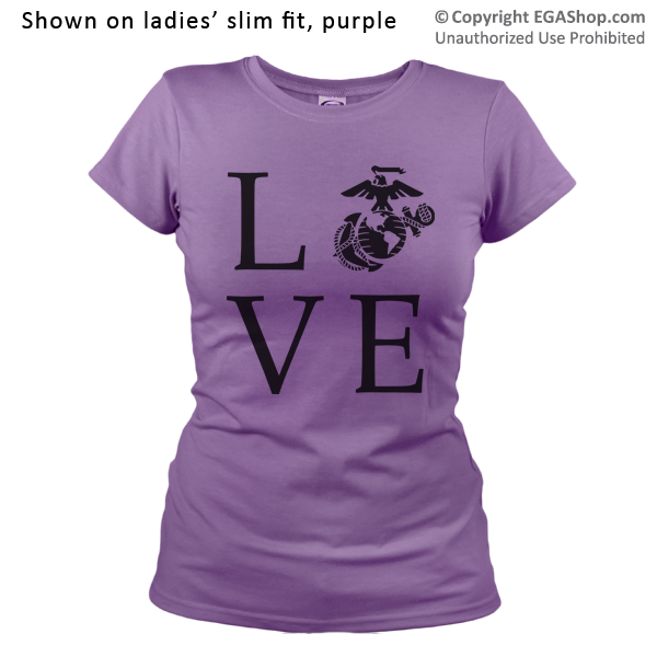 _T-Shirt (Ladies): Love w/ EGA