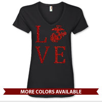 _Ladies V-Neck: Love w/ EGA