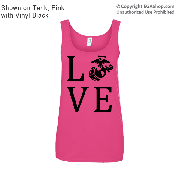 _Ladies Tank Top: Love w/ EGA