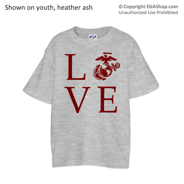 _T-Shirt (Youth): Love w/ EGA