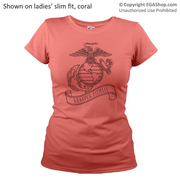 _T-Shirt (Ladies): EGA Semper Fidelis