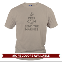 _T-Shirt (Unisex): KEEP CALM SEND MARINES