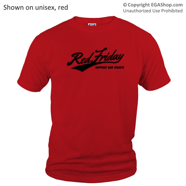 _T-Shirt (Unisex): Red Friday Support Troops