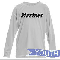 _Youth Solar Long Sleeve Shirt: Marines