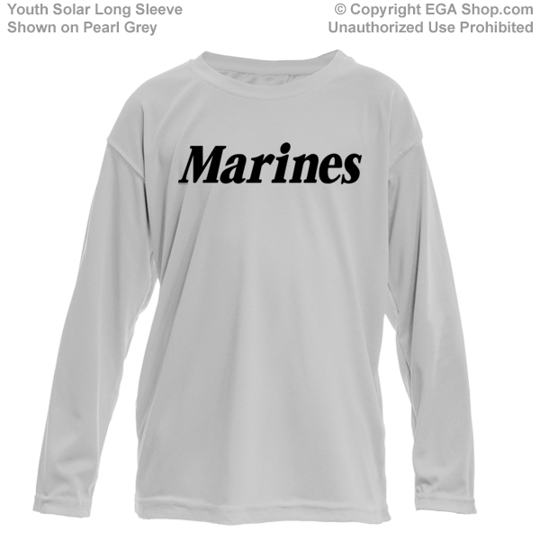 _Youth Solar Long Sleeve Shirt: Marines