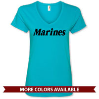 _Ladies V-Neck: Marines