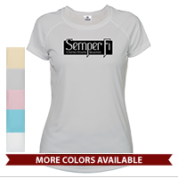_T-Shirt (Ladies, Solar): Semper Fi (black)