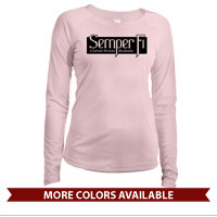 _Long Sleeve Solar Shirt (Ladies): Semper Fi, black