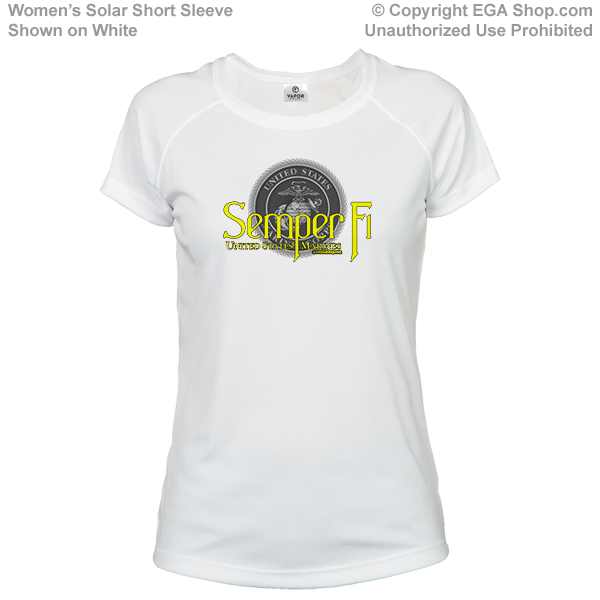 _T-Shirt (Ladies, Solar): Semper Fi w/ Seal